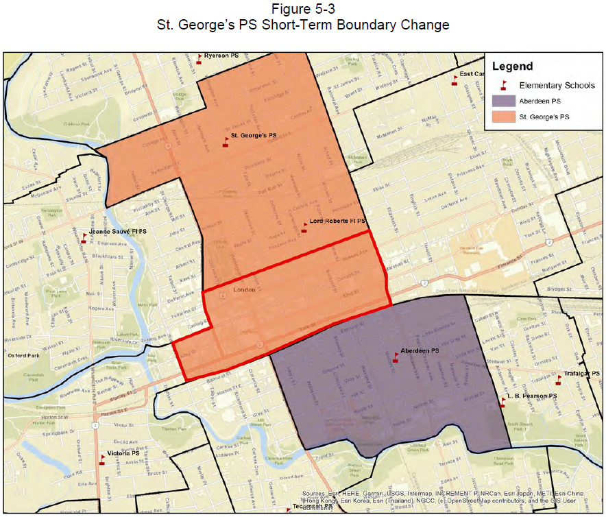 Figure 5-3: St. George's PS Short-Term Boundary Change