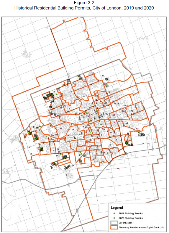 Figure 3-2: Historical Residential Building Permits, City of London, 2019 and 2020