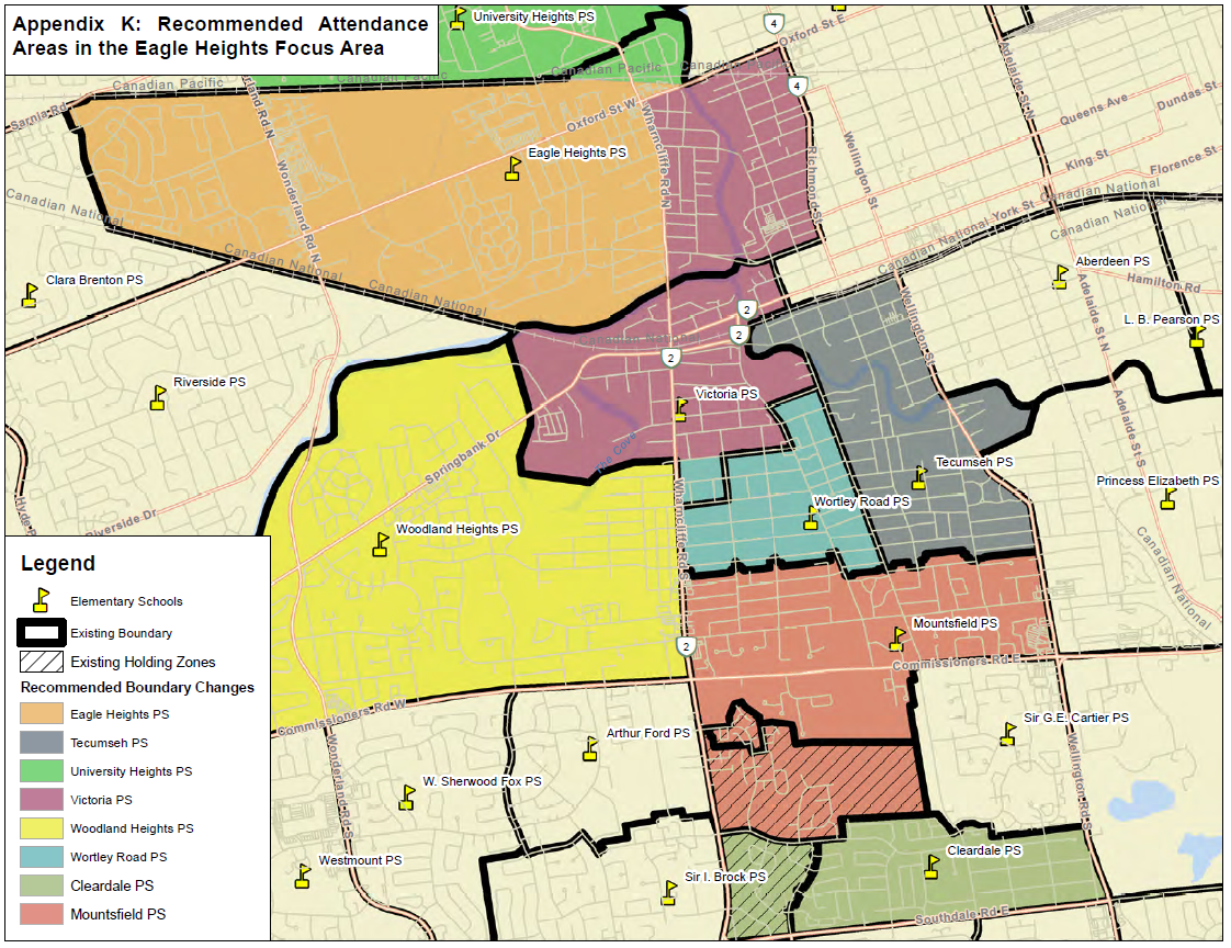 Appendix K: Recommended Attendance Areas in the Eagle Heights Focus Area