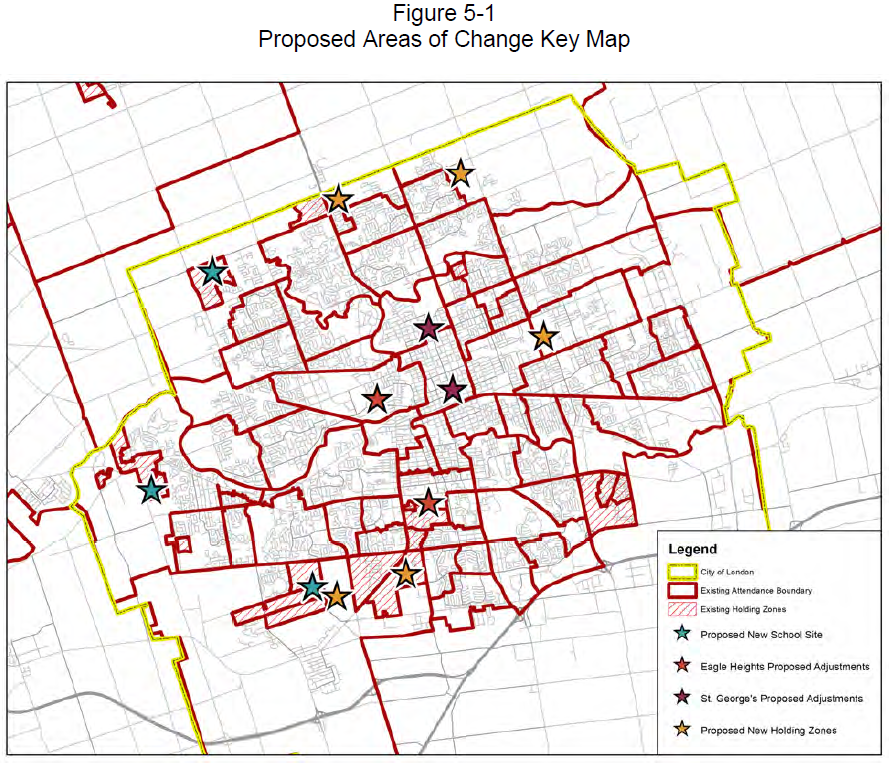 Figure 5-1: Proposed Areas of Change Key Map