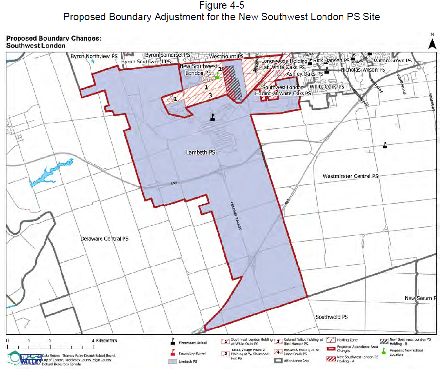 Figure 4-5: Proposed Boundary Adjustment for the New Southwest London PS Site