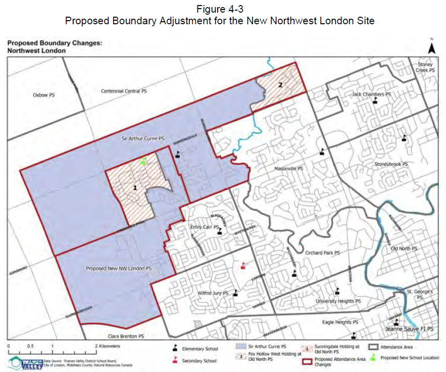 Figure 4-3: Proposed Boundary Adjustment to the New Northwest London Site