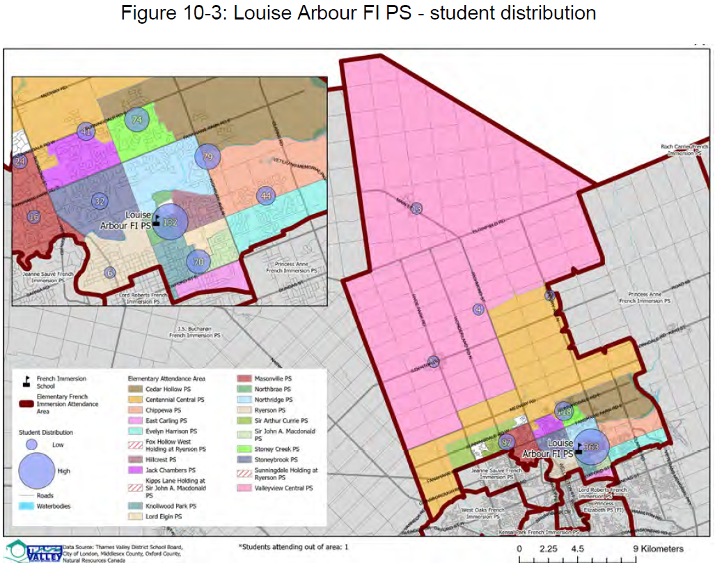 Figure 10-3: Louise Arbour FI PS - Student Distribution