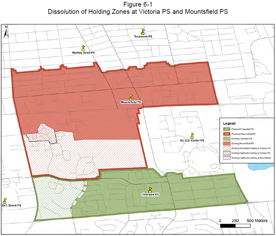 Figure 6-1: Dissolution of Holding Zones at Victoria PS and Mountsfield PS