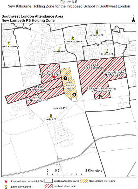 Figure 6-5: New Kilbourne Holding Zone for the Proposed School in Southwest London