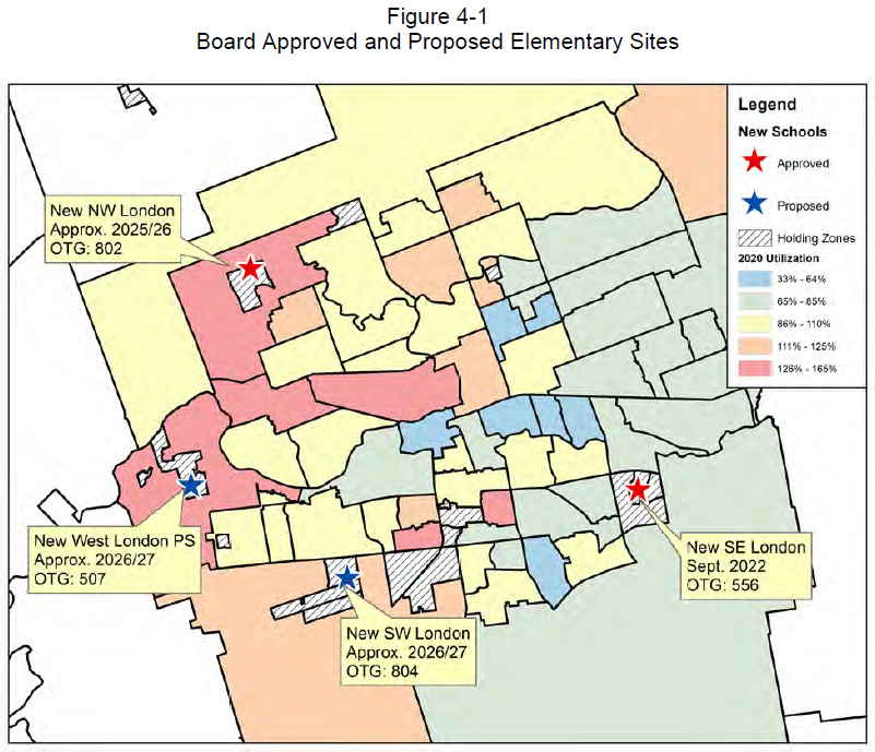Figure 4-1: Board Approved and Proposed Elementary Sites