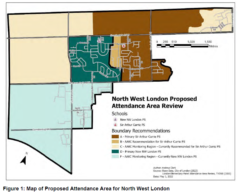 Figure 1: Map of Proposed Attendance Area for Northwest London